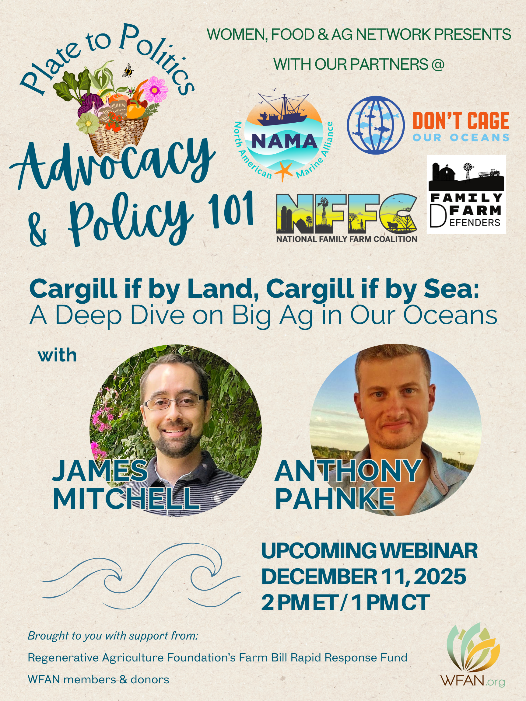 Advocacy & Policy 101 A Deep Dive on Big Ag in Our Oceans Webinar Flyer